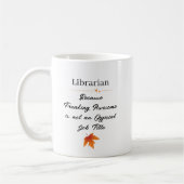 Personalized Thanksgiving Librarian Gift コーヒーマグカップ (左)