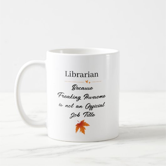 Personalized Thanksgiving Librarian Gift コーヒーマグカップ (左)