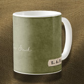Personalized "The End" Moss Green Mug  コーヒーマグカップ