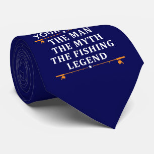 Personalized The Man The Myth The Fishing Legend ネクタイ