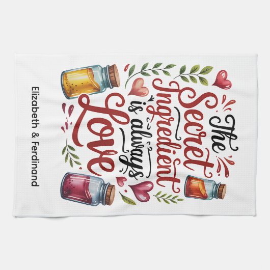 Personalized The Secret Ingredient... キッチンタオル (横)