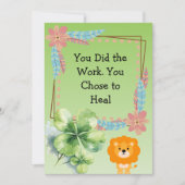 Personalized Therapist Client Green Eucalyptus  サンキューカード (正面)