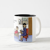 Personalized Therapist, Counselor - Female Cartoon ツートーンマグカップ (正面右)
