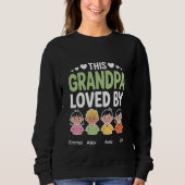 Personalized This Grandpa Loved By – Custom Kids  スウェットシャツ (正面)