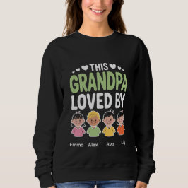 Personalized This Grandpa Loved By – Custom Kids  スウェットシャツ