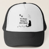 Personalized This Human Belongs To Cat Cap キャップ (正面)