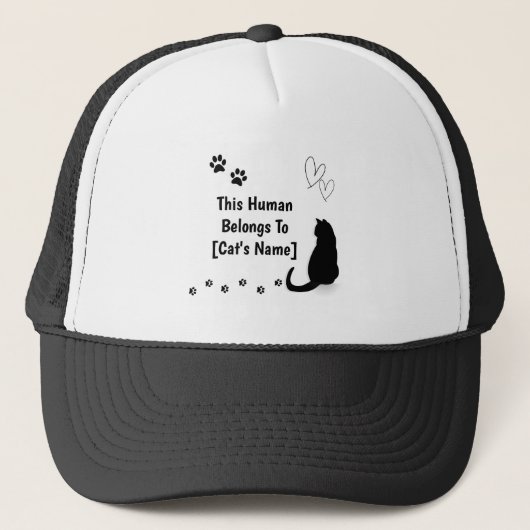 Personalized This Human Belongs To Cat Cap キャップ (正面)