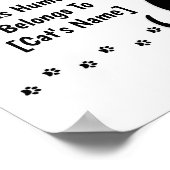 Personalized This Human Belongs To Cat Poster ポスター (角)