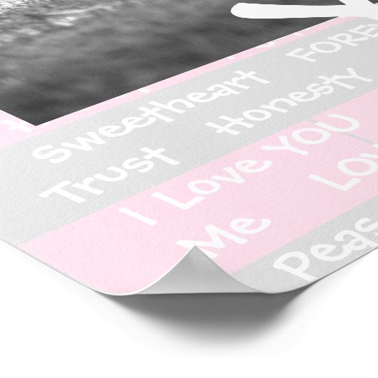 Personalized this "Love You" Couple's Poster ポスター (角)