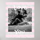 Personalized this "Love You" Couple's Poster ポスター (正面)