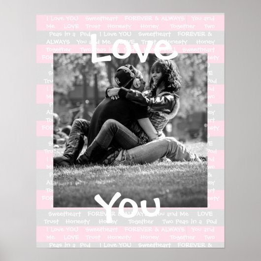 Personalized this "Love You" Couple's Poster ポスター (正面)