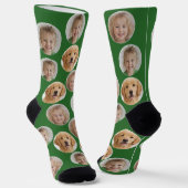 Personalized Three-Photo Face Socks | Custom Gift ソックス (傾斜あり)