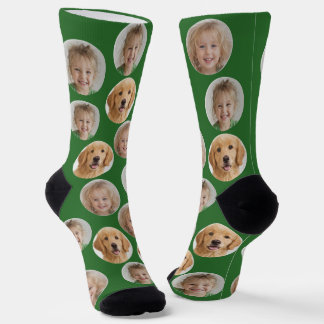 Personalized Three-Photo Face Socks | Custom Gift ソックス