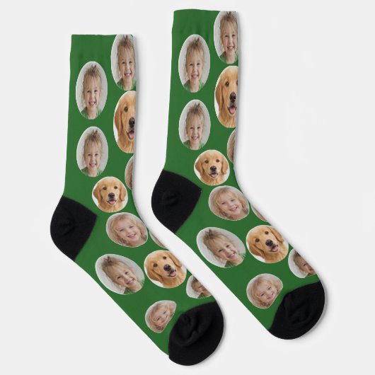 Personalized Three-Photo Face Socks | Custom Gift ソックス (右)