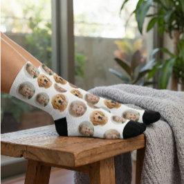 Personalized Three-Photo Face Socks | Custom Gift ソックス