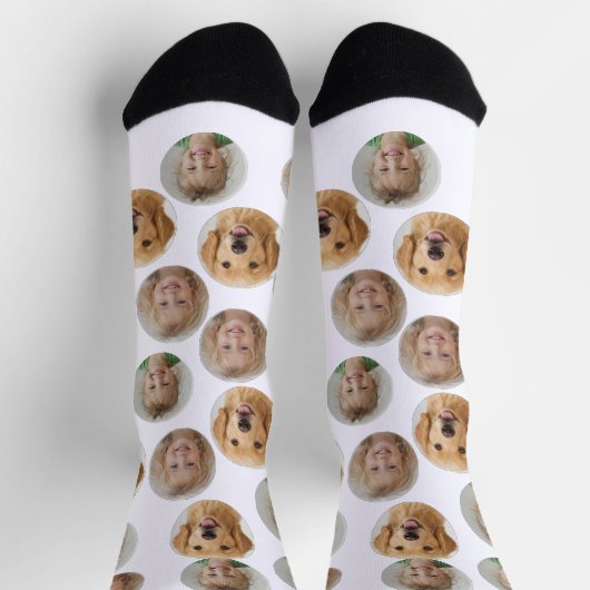 Personalized Three-Photo Face Socks | Custom Gift ソックス (上部)