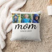Personalized Three Photo Mom クッション (ブランケット)