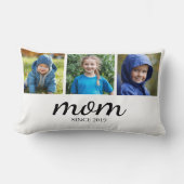Personalized Three Photo Mom ランバークッション (正面)