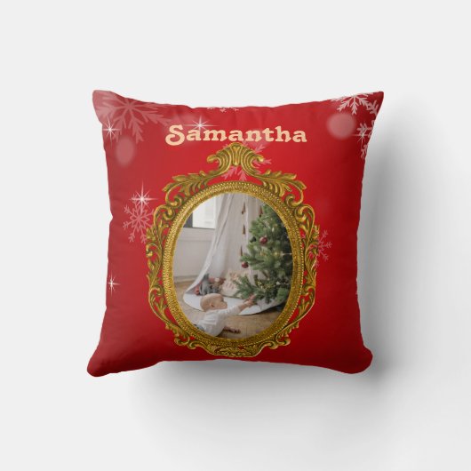Personalized Throw Pillow 16" x 16" クッション (裏面)