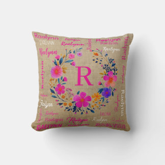 Personalized Throw Pillow Add Your Name  クッション