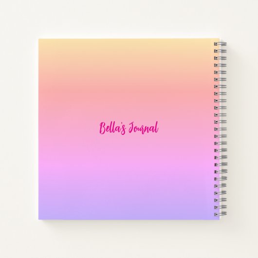 Personalized Tiger Notebook - Yellow ノートブック (裏面)