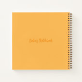 Personalized Tiger Sketchbook - Yellow ノートブック (裏面)