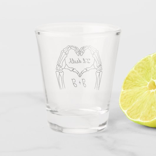 Personalized ’Til Death Wedding Shot Glass ショットグラス (裏面)