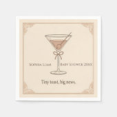 Personalized Tiny Toast Big News スタンダードカクテルナプキン (正面)