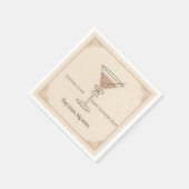 Personalized Tiny Toast Big News スタンダードカクテルナプキン (角)