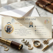 Personalized Titanic Boarding Pass Birthday 招待状