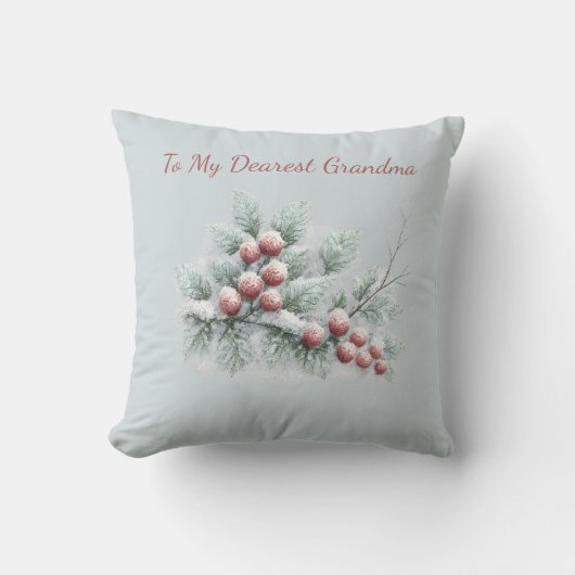 Personalized To My Dearest Grandma Frosted Winter  クッション (正面)