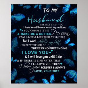 Personalized To My Husband Butterfly From Wife ポスター