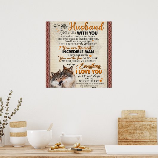 Personalized To My Husband From Wife Poster, ポスター (キッチン)