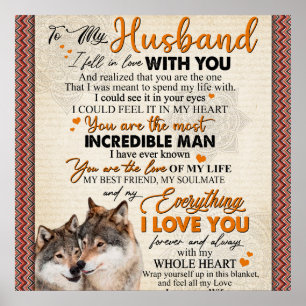 Personalized To My Husband From Wife Poster, ポスター