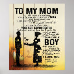 Personalized To My Mom From Son| Birthday Mom Gift ポスター<br><div class="desc">Cat Lover | Cute Little KittensPersonalized To My Mom From Son | Birthday Mom Gifts | Gifts For My Mom</div>
