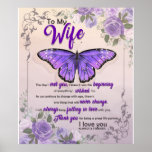 Personalized To My Wife Purple Butterfly Gift ポスター<br><div class="desc">Personalized To My Wife Blanket,  Purple Butterfly Blanket. Gift for Wife from Husband,  good idea !! She will very happy! Offering gifts sooner or later does not matter,  it matters that you sincerely gave gifts !!</div>