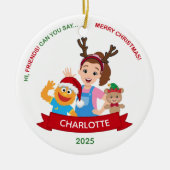 Personalized Toddler Ornament, Ms. Rachel Ornament セラミックオーナメント (正面)