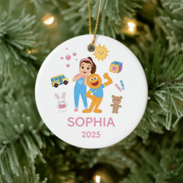 Personalized Toddler Ornament, Ms. Rachel Ornament セラミックオーナメント