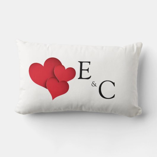 Personalized Together Every Day Adventure Monogram ランバークッション (裏面)