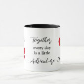 Personalized Together Every Day Adventure Quote マグカップ (中央)