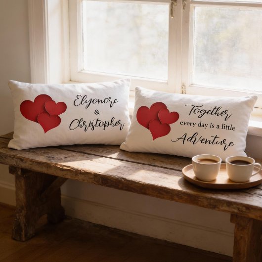 Personalized Together Every Day Adventure Quote  ランバークッション