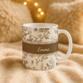 Personalized Toile De Jouy Mug Custom Name Date  コーヒーマグカップ