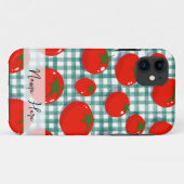 Personalized Tomato on Green Gingham Phone Case –  Case-Mate iPhoneケース (裏面(横))