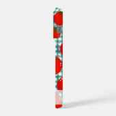 Personalized Tomato on Green Gingham Phone Case –  iPhoneケース (左側面)