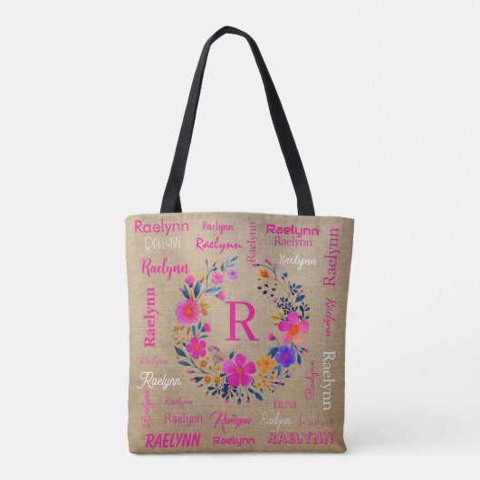 Personalized Tote Add Your Name  トートバッグ (裏面)