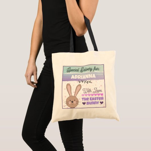 Personalized Tote Bag from Easter Bunny トートバッグ (正面(商品))