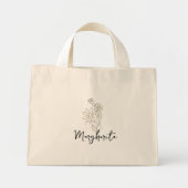 personalized tote bags with flowers  ミニトートバッグ (正面)