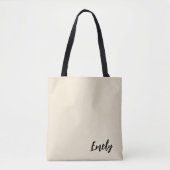 Personalized Tote, Bridesmaid Gift, Custom Name トートバッグ (正面)