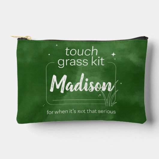 Personalized Touch Grass Kit Anxiety Bag アクセサリーポーチ (正面)