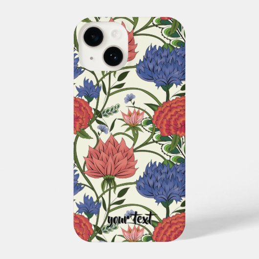 Personalized Trailing Indian Floral Phone Case iPhoneケース (裏面)